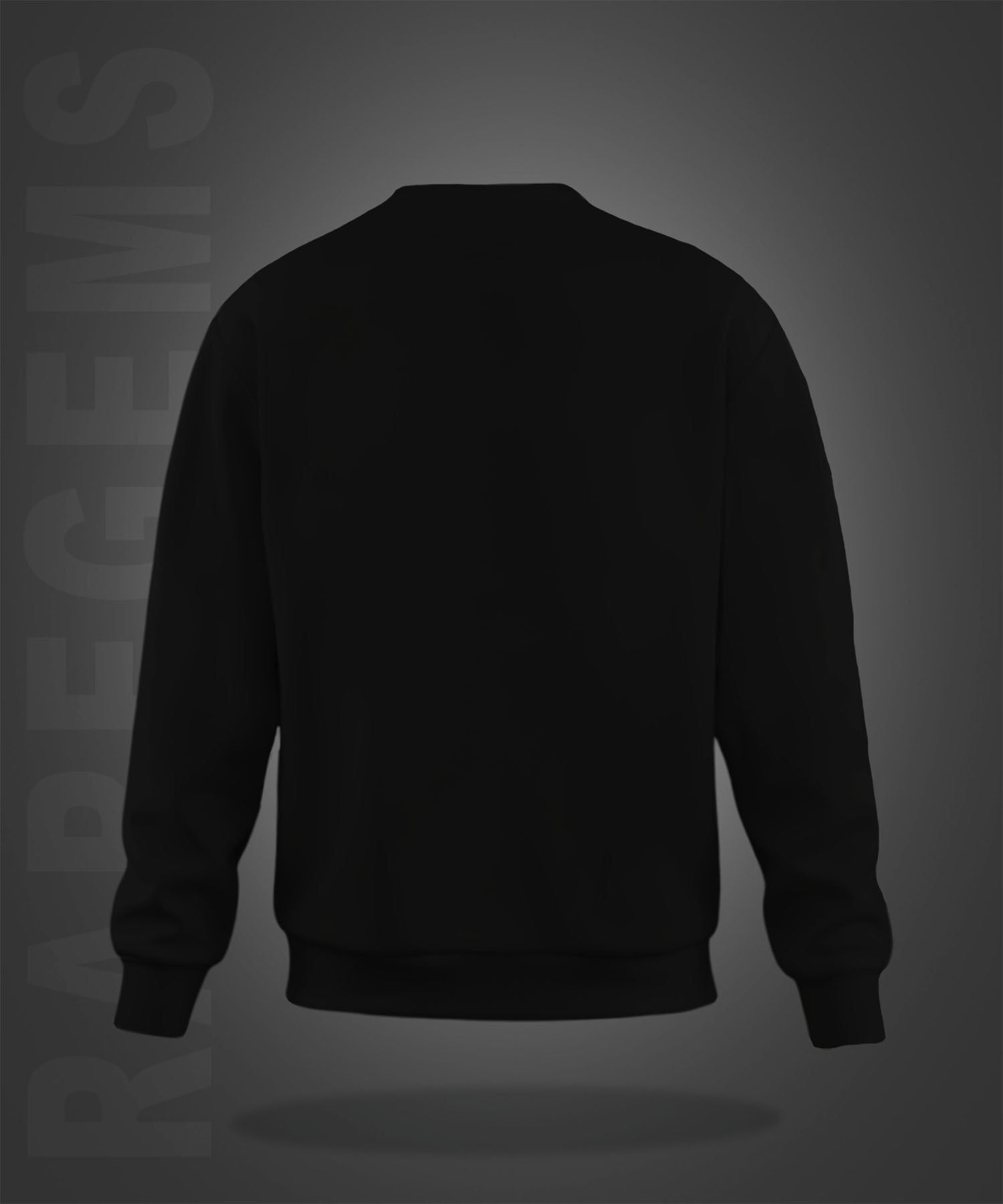 Black Round Neck Burn The Past Phoenix Printed Sweatshirt