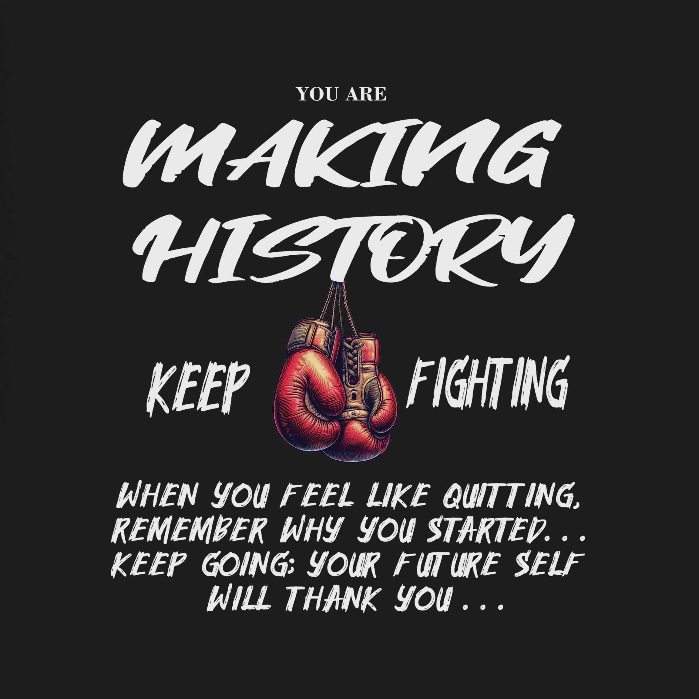 Black Half Sleeve Round Neck Boxing Gloves Printed Regular T-Shirt