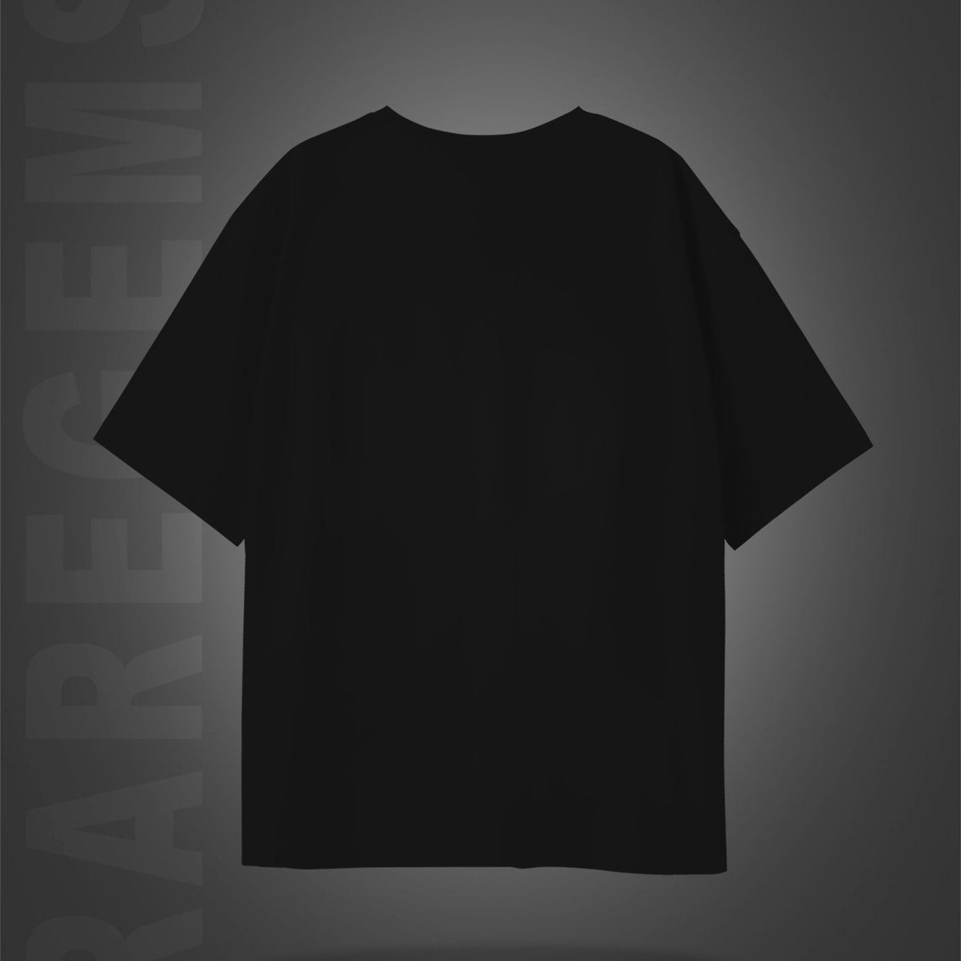 Black Half Sleeve Round Neck Cool Skeleton With Gun Printed Oversized T-Shirt