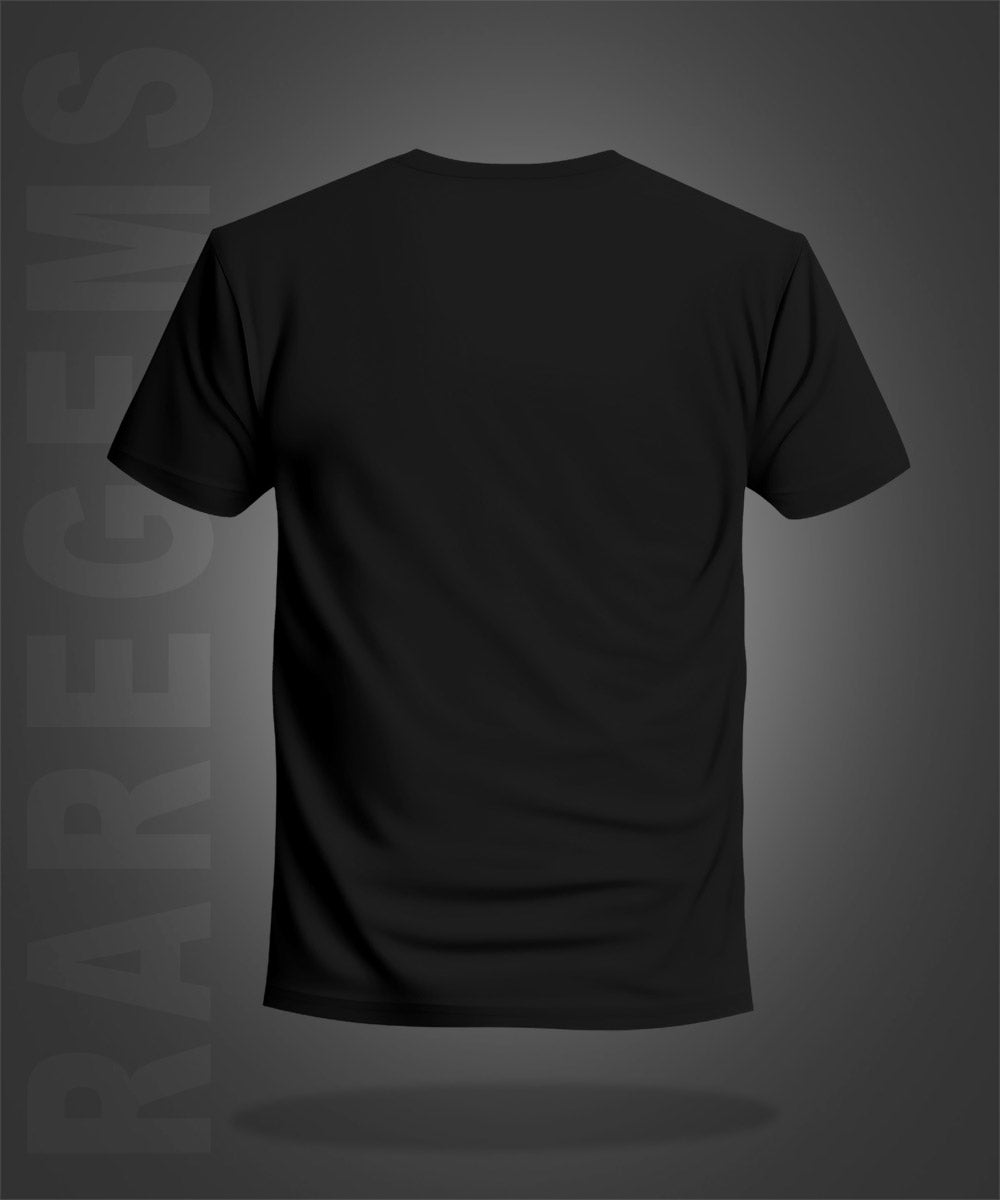 Black Half Sleeve Round Neck Think Outside The Box Printed Regular T-Shirt