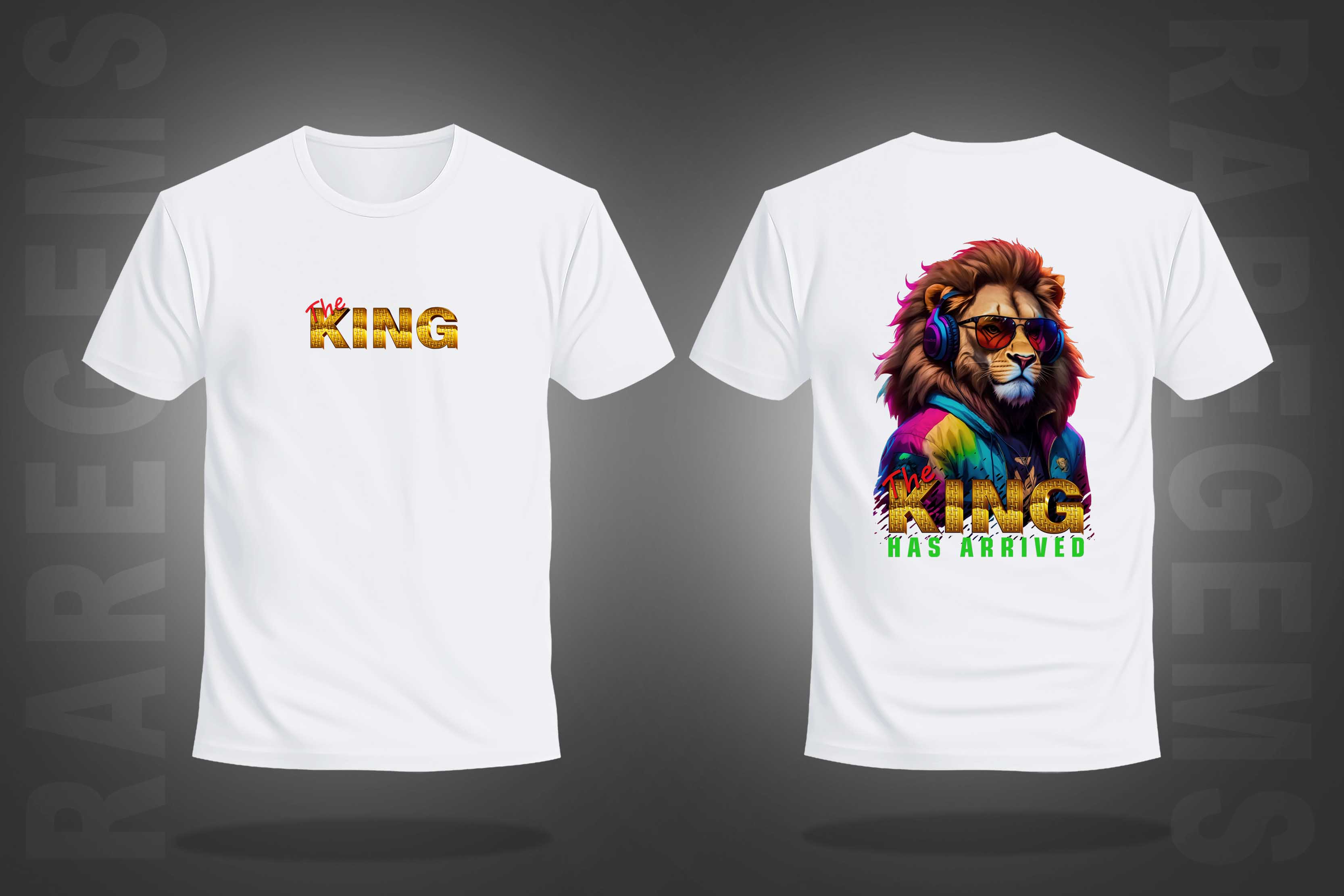 White Half Sleeve Round Neck King Has Arrived Printed Regular T-Shirt