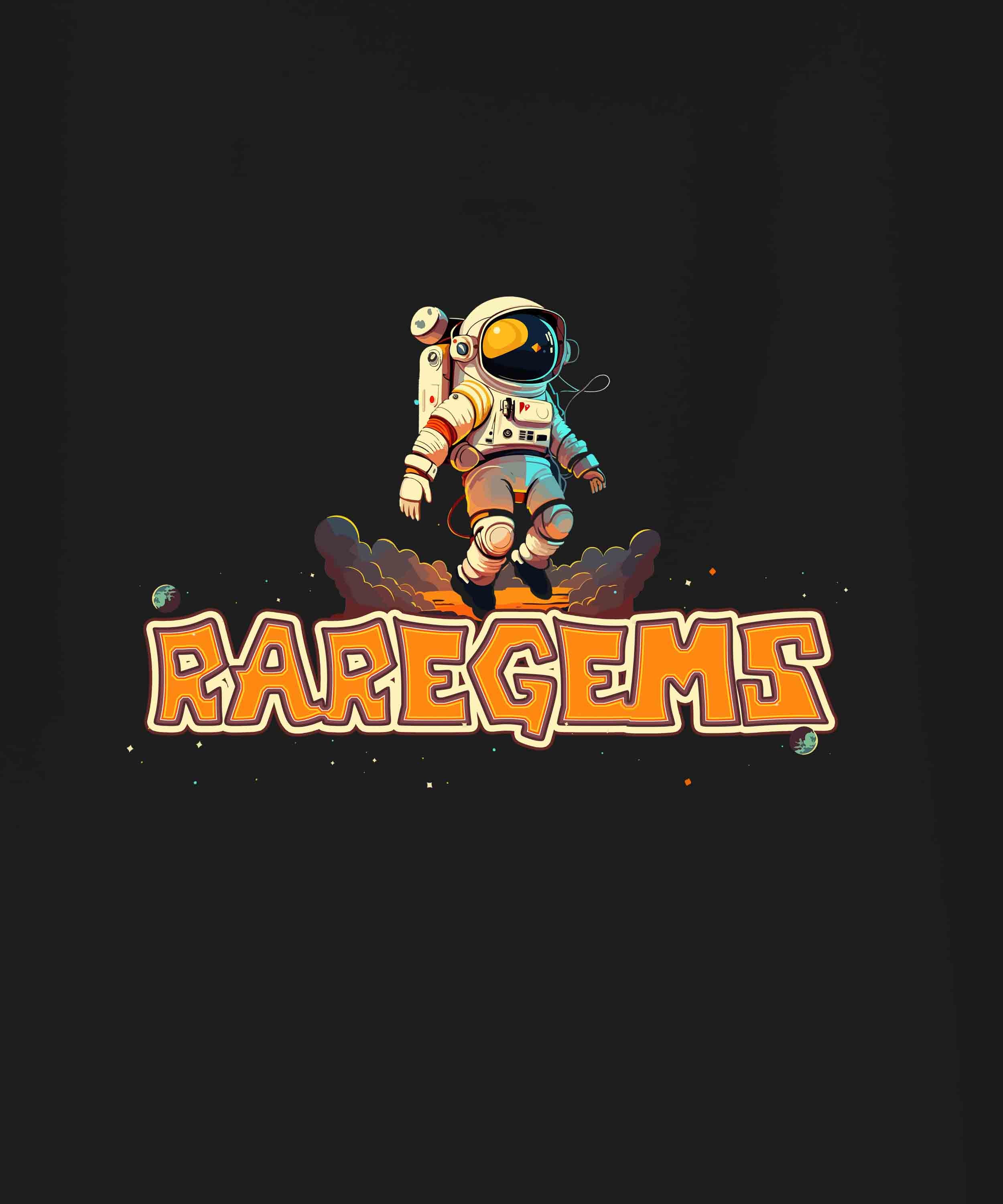 Black Half Sleeve Round Neck I Need More Space Astronaut Printed Oversized T-Shirt