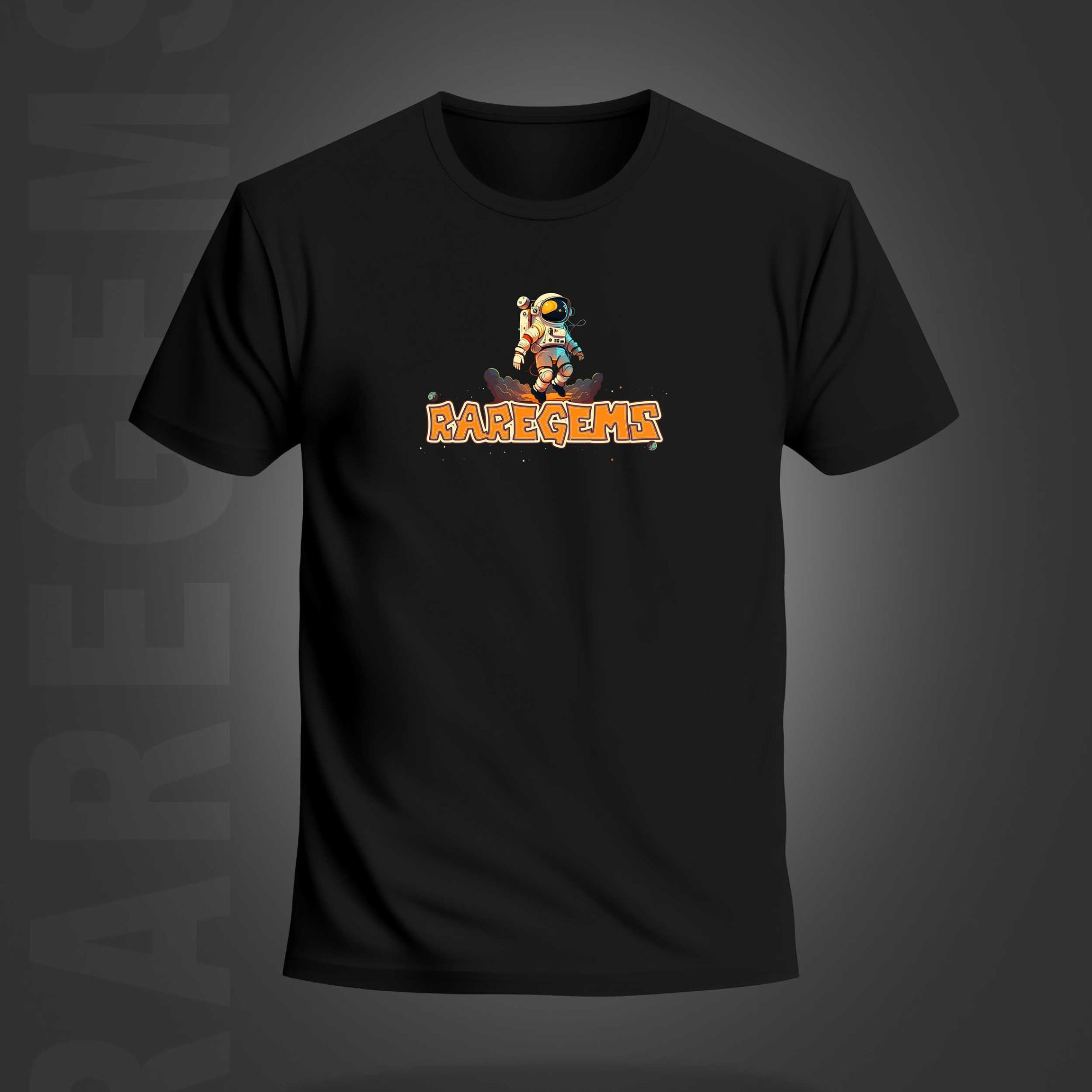 Black Half Sleeve Round Neck I Need More Space Astronaut Printed Regular T-Shirt