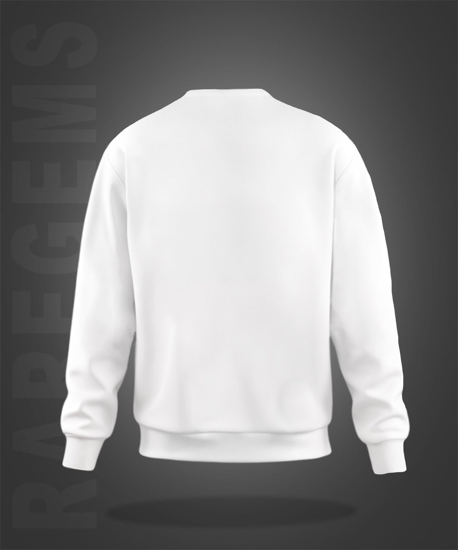 White Round Neck Skeleton Reader Printed Sweatshirt