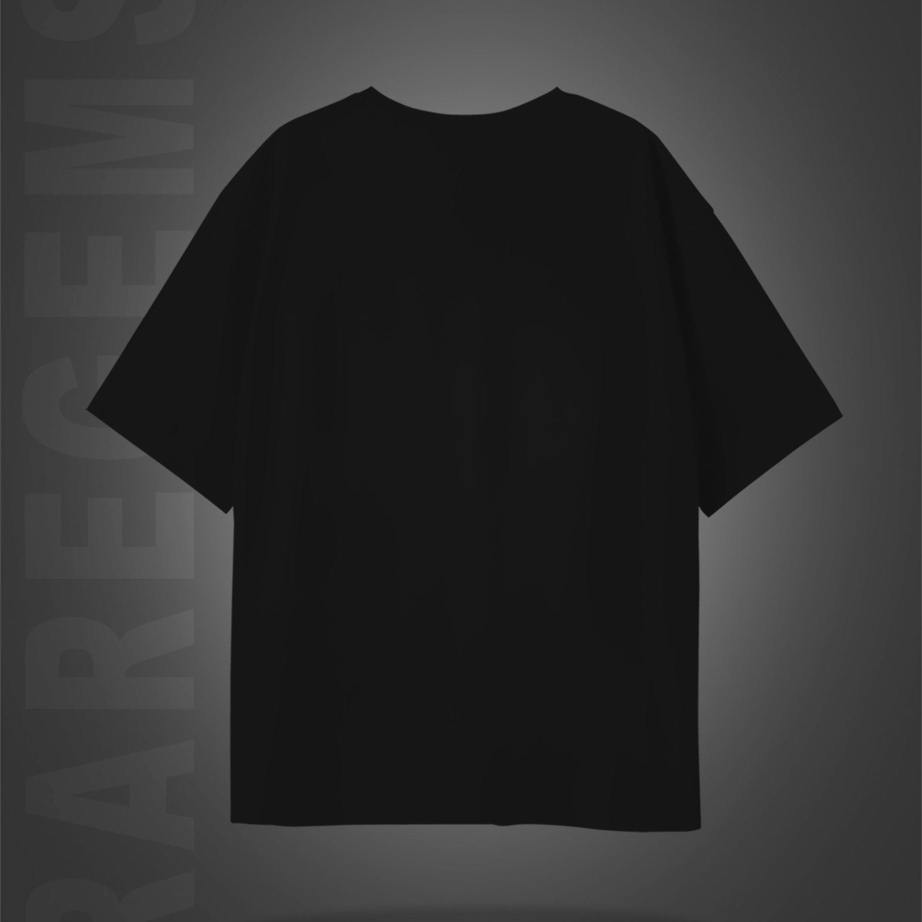 Black Half Sleeves Newyork Brooklyn Printed Oversized T-Shirt