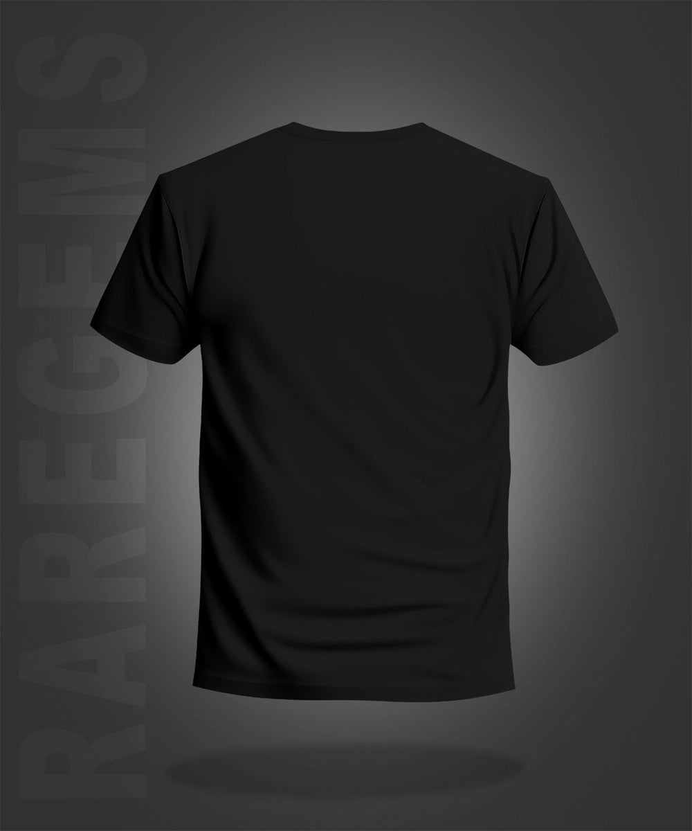 Black Half Sleeve Round Neck Scribble Art Texas Printed Regular T-Shirt
