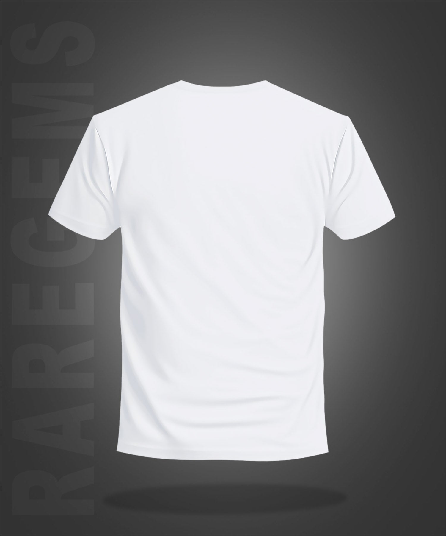 White Half Sleeve Round Neck Black Dolphins Printed Regular T-Shirt