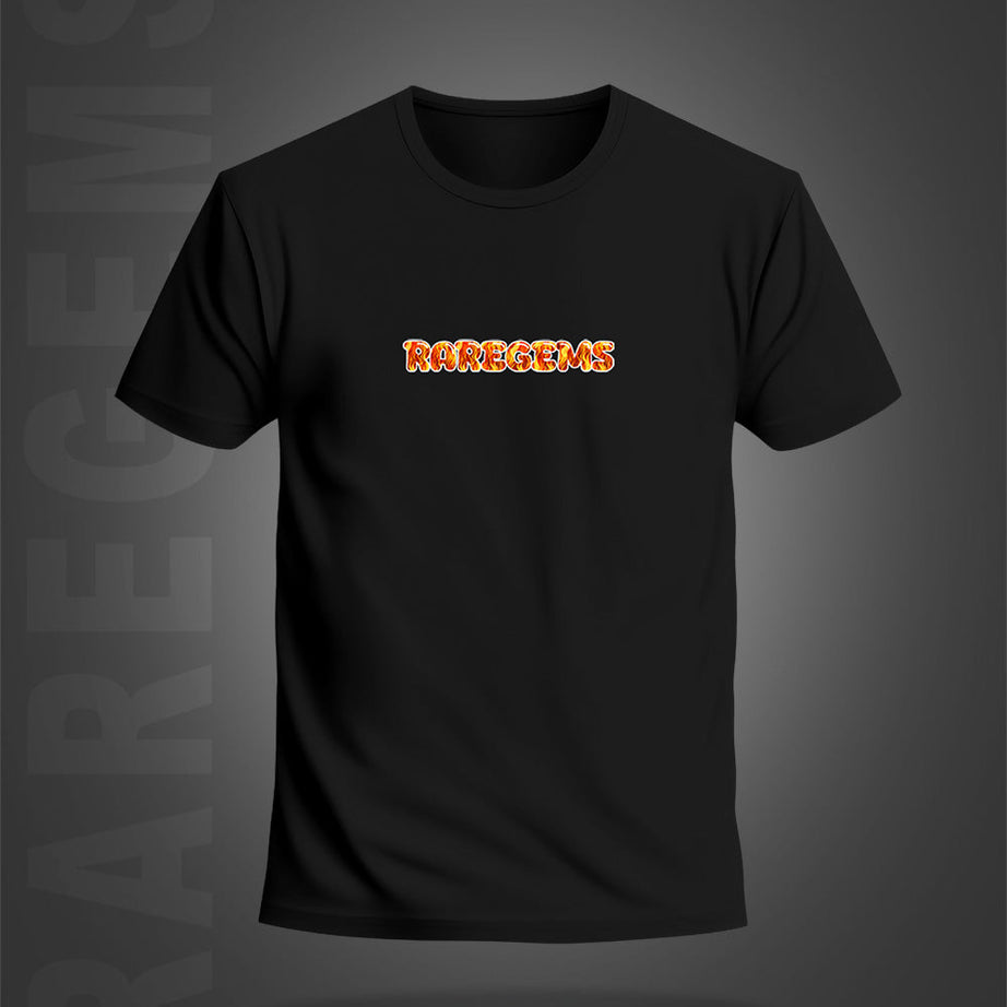 Black Half Sleeve Round Neck Firefighter Printed Regular T-Shirt