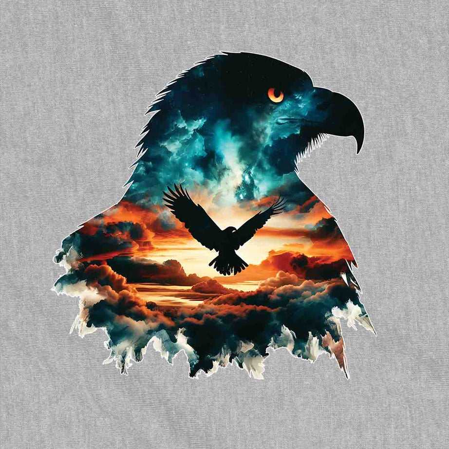 White Eagle With Fly High Printed Regular Hoodie