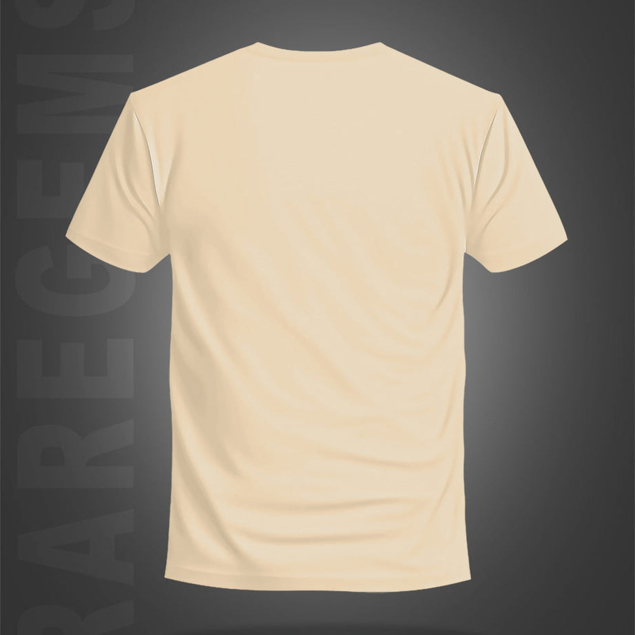 Beige Half Sleeve Round Neck Colorful Bird And Nest Printed Regular T-Shirt