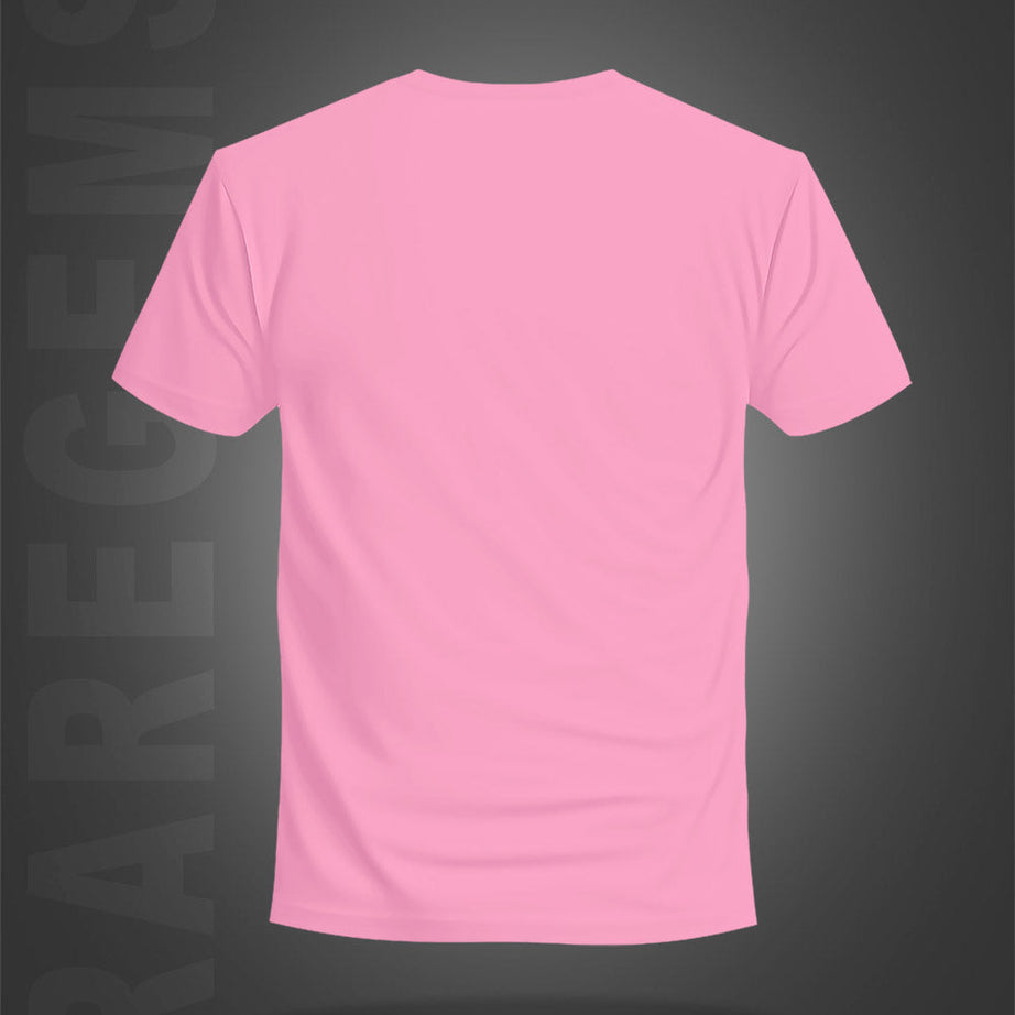 Pink Half Sleeve Round Neck Colorful Bird And Nest Printed Regular T-Shirt