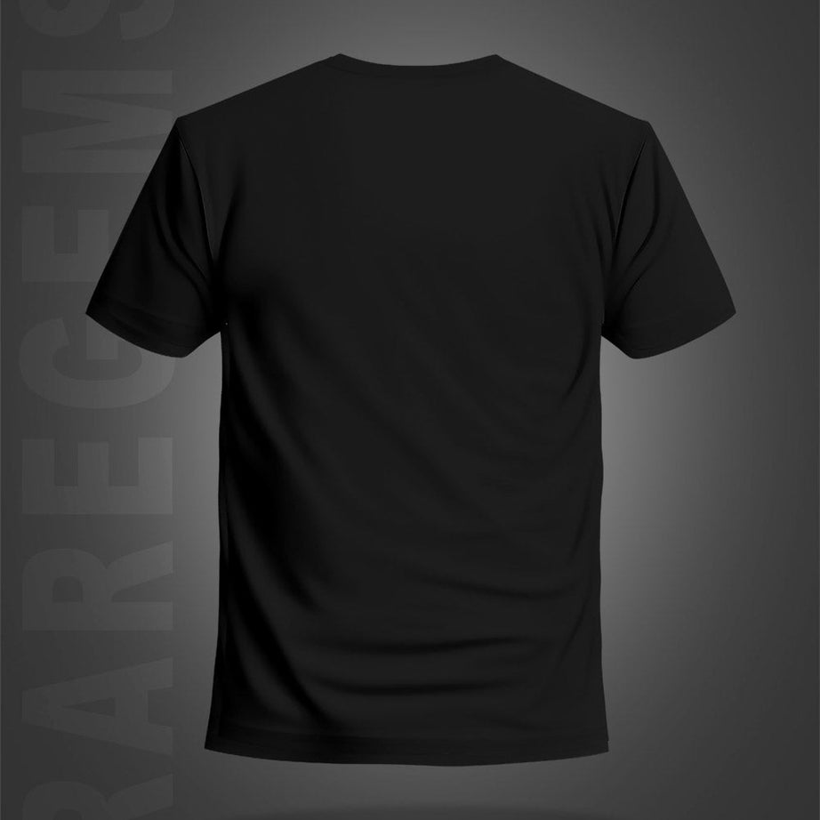 Black Half Sleeve Round Neck Astronaut Printed Regular T-Shirt