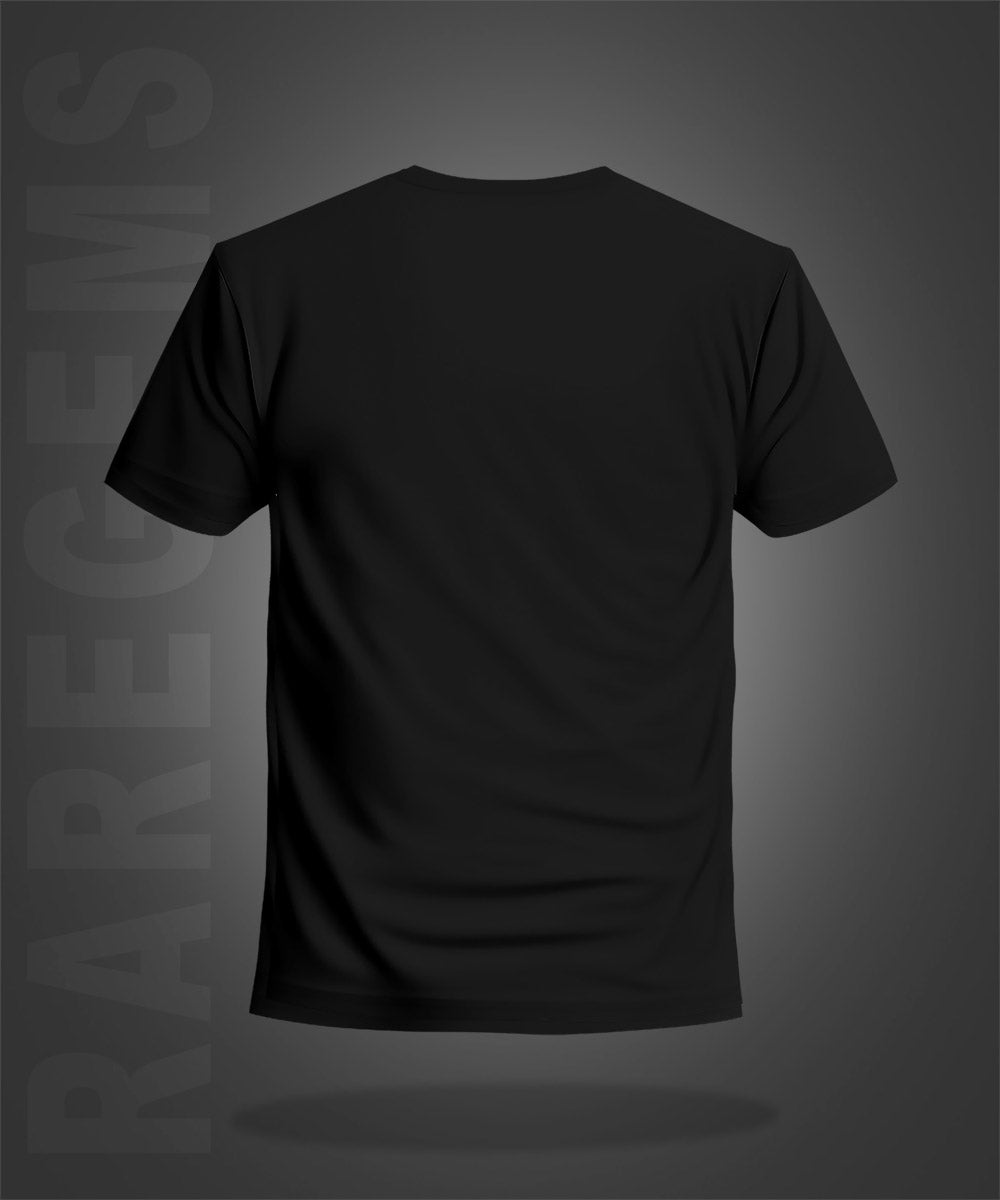 Black Half Sleeve Round Neck Astronaut Printed Regular T-Shirt