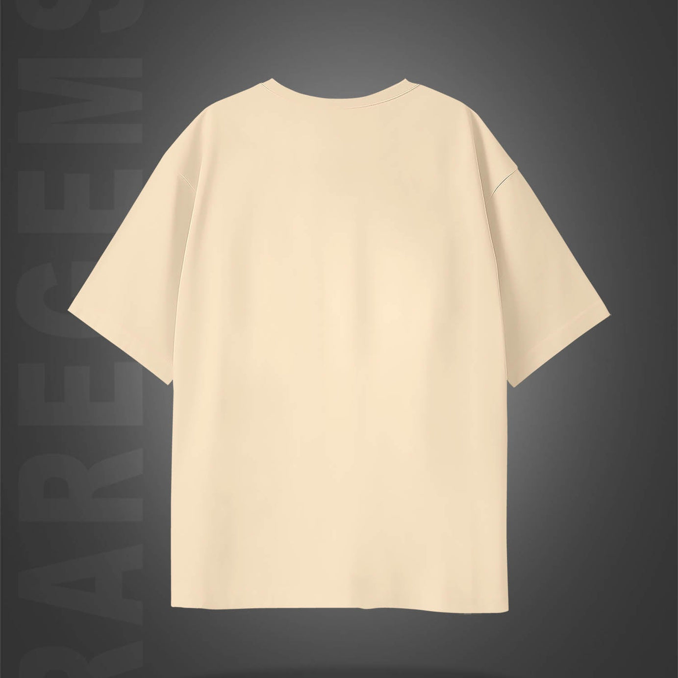 Beige Half Sleeve Round Neck Persian Kings Printed Oversized T-Shirt