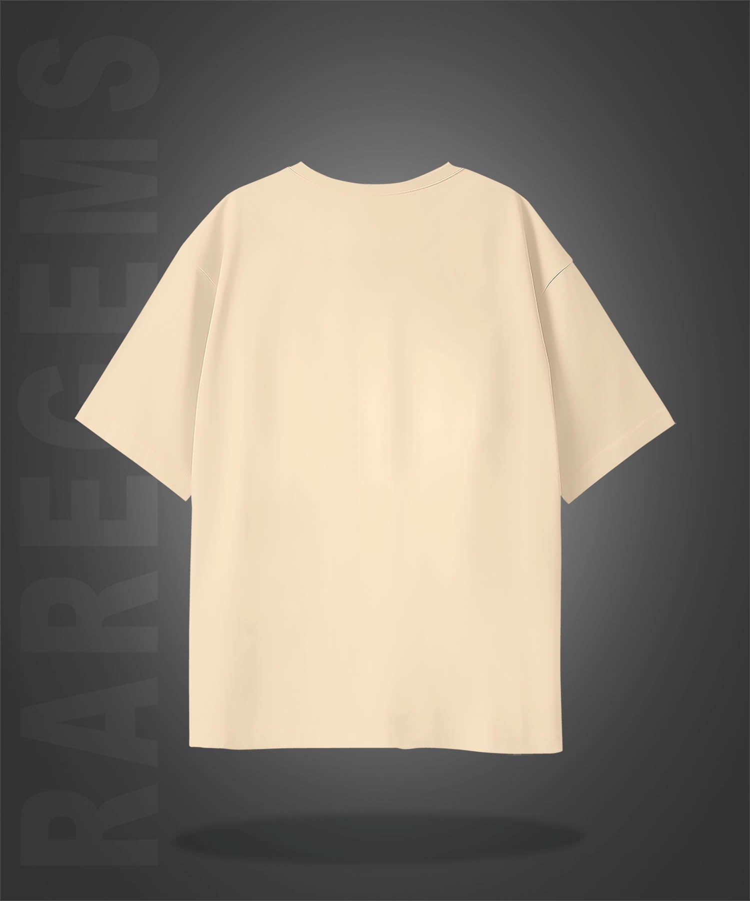 Beige Half Sleeve Round Neck Persian Kings Printed Oversized T-Shirt