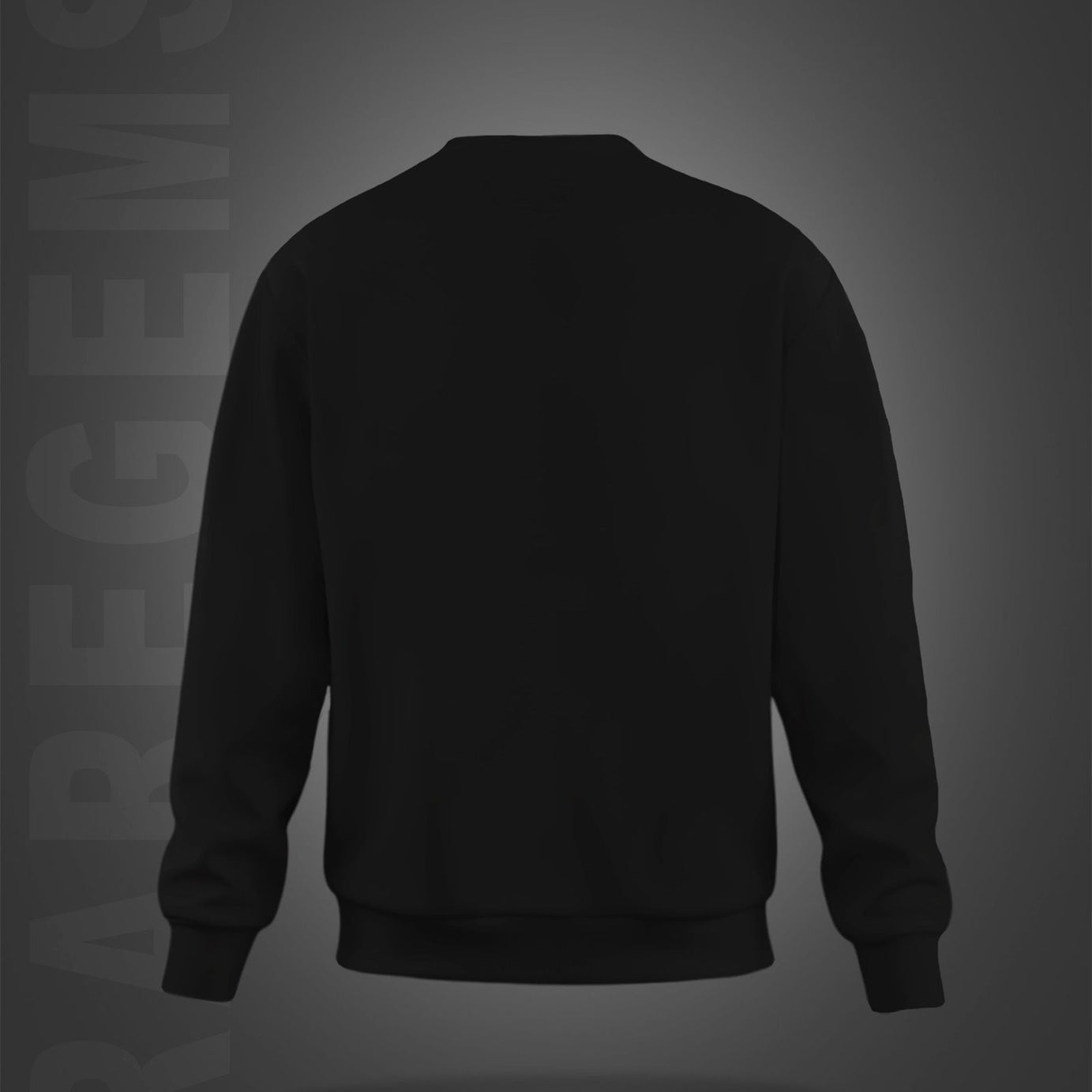 Black Round Neck Three Skulls Printed Sweatshirt