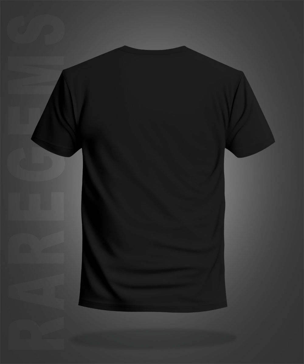 Black Half Sleeve Round Neck Angel Printed Regular T-Shirt