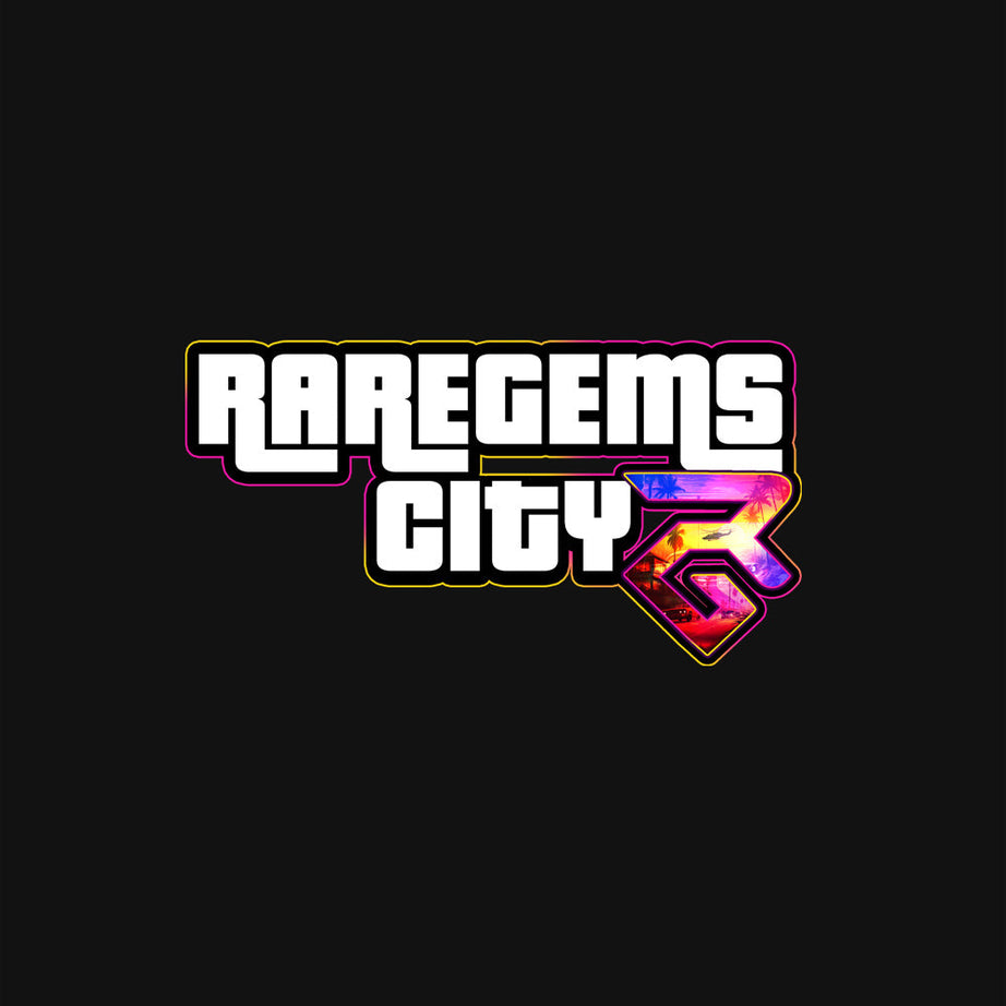 Black Raregems City Printed Regular Hoodie