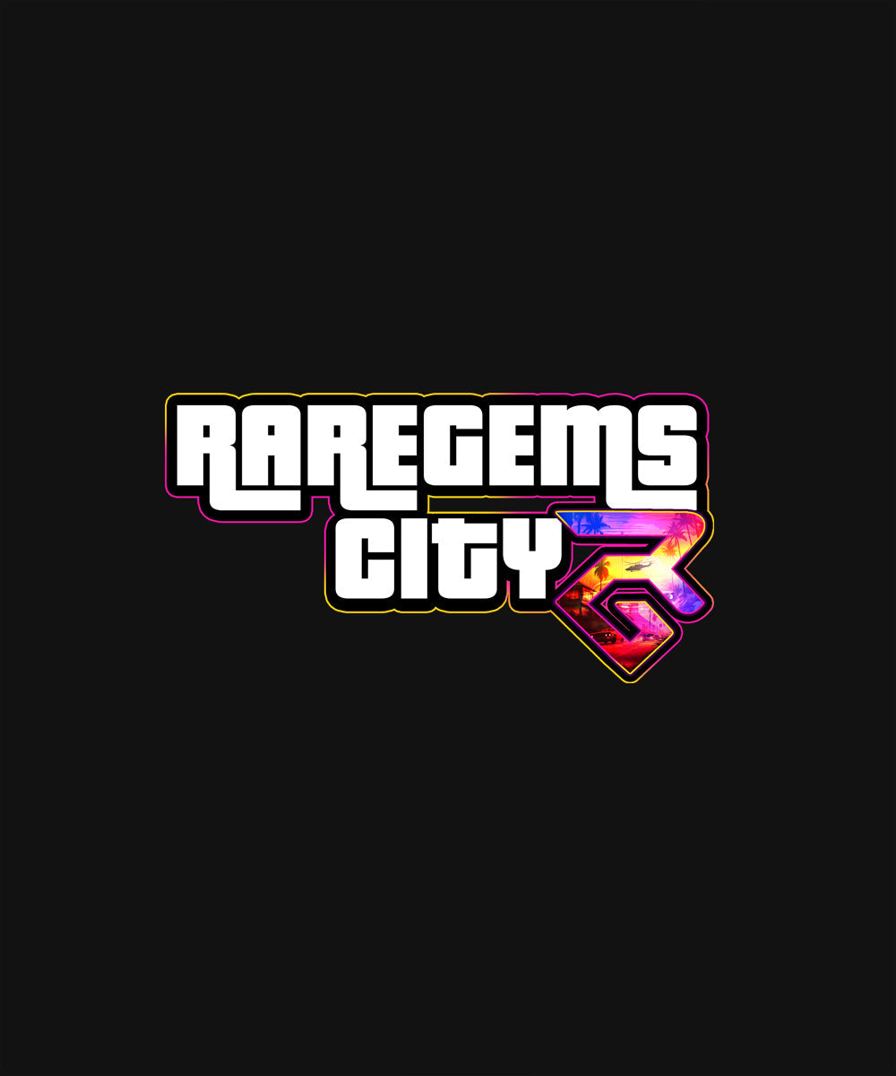 Black Raregems City Printed Regular Hoodie