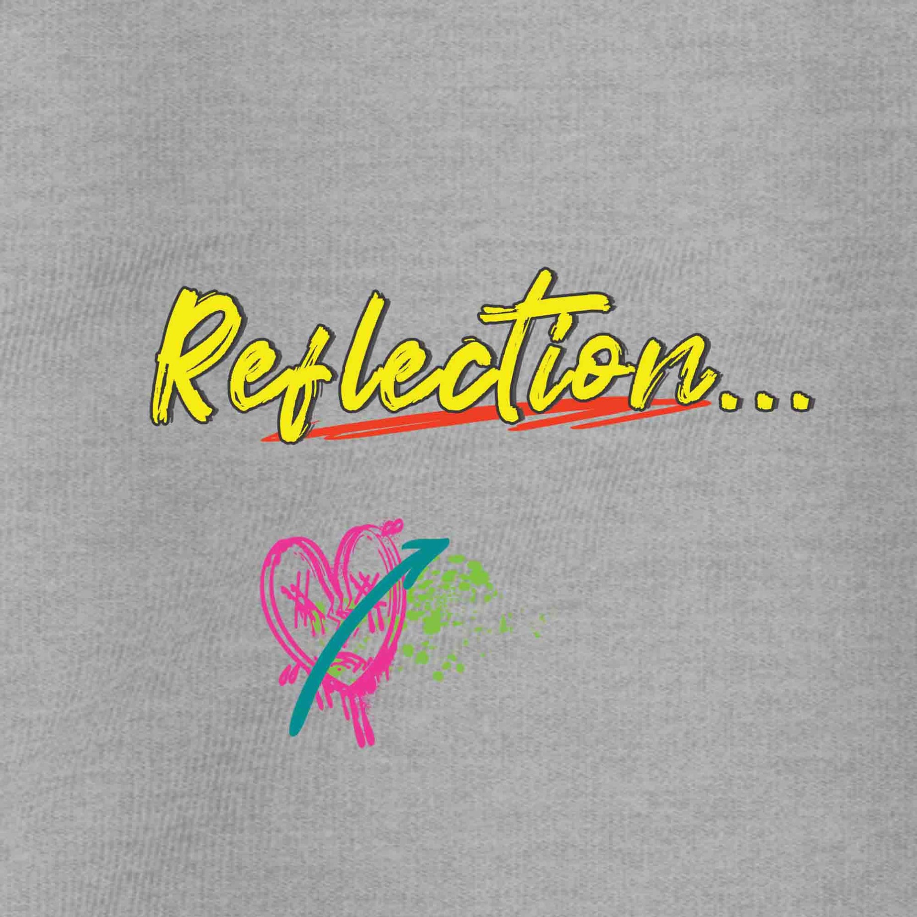 Grey Life's Reflection  Printed Regular Hoodie