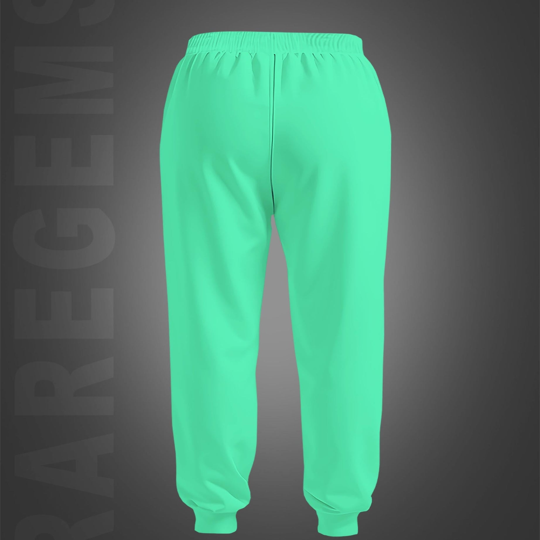 Mint Green Social Media Slangs Printed Joggers