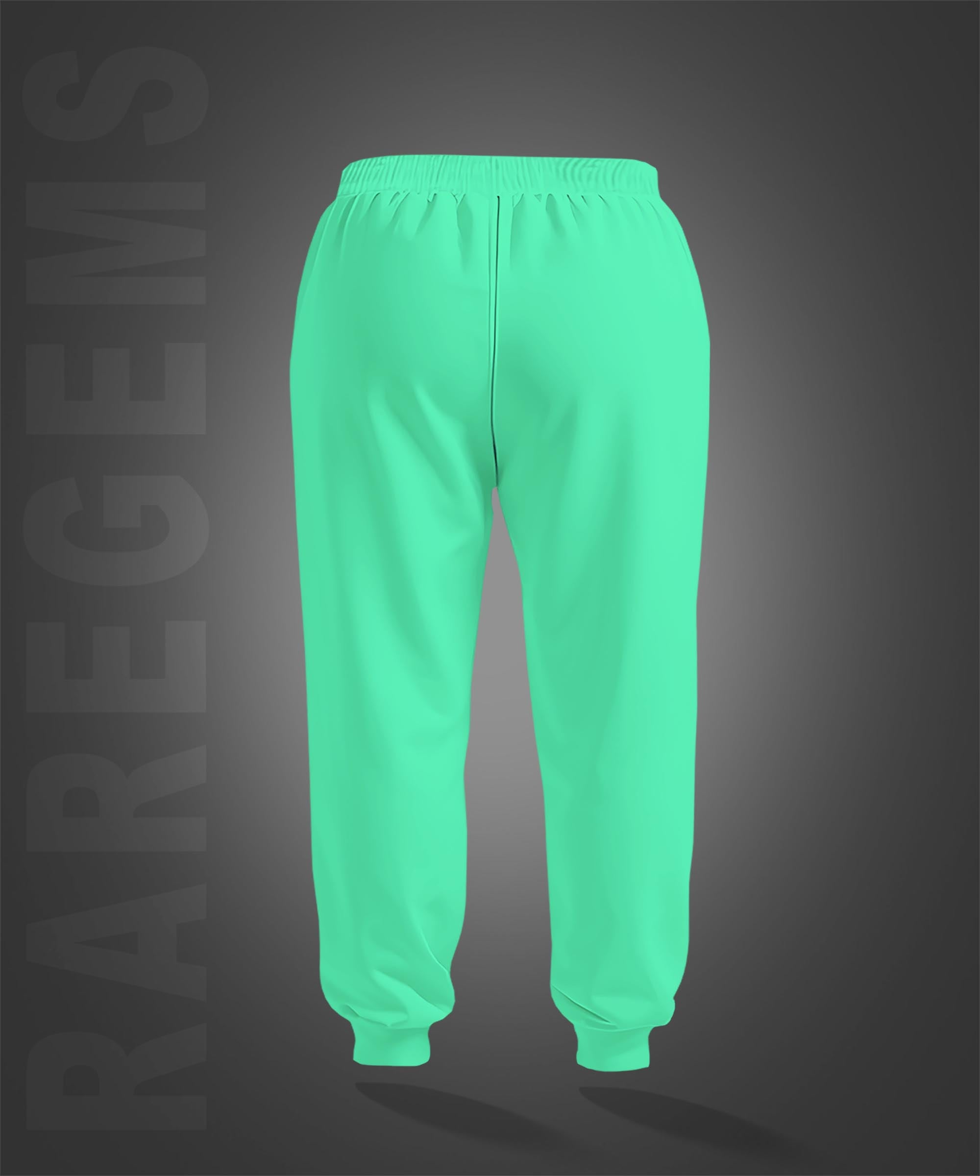 Mint Green Social Media Slangs Printed Joggers