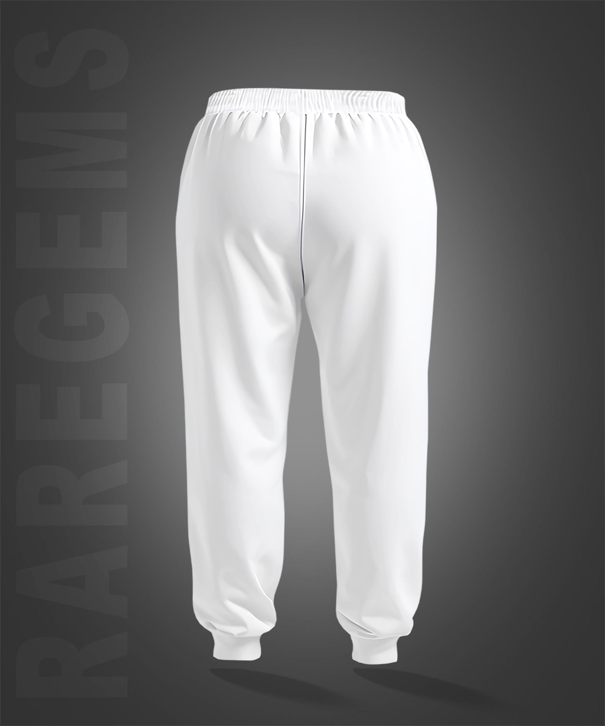White Chess Board Squares Printed Joggers