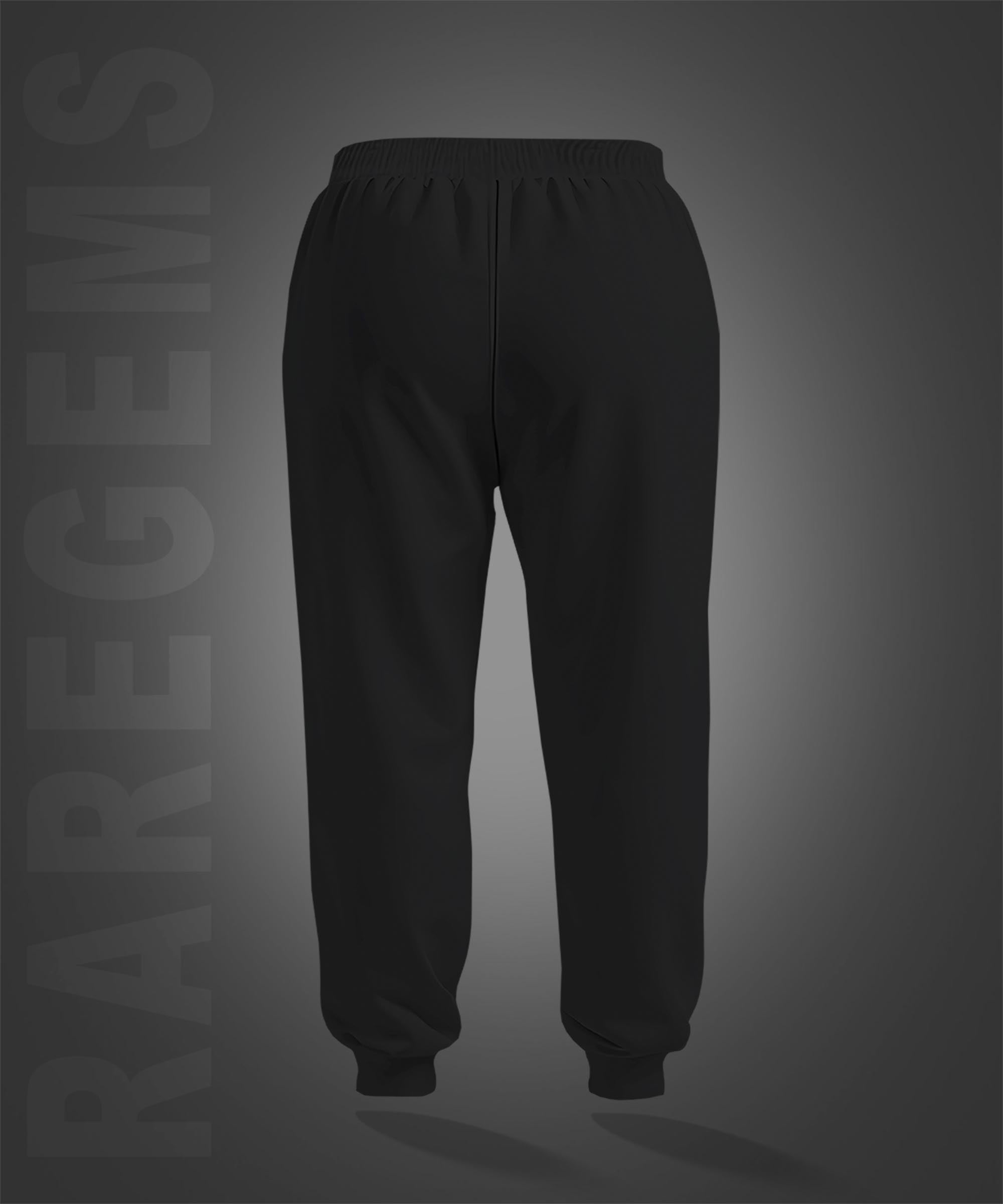 Black Neon Spooky Boy Printed Joggers