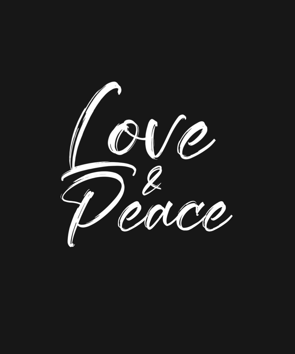 Black Half Sleeves Dove Love And Peace Printed Oversized T-Shirt