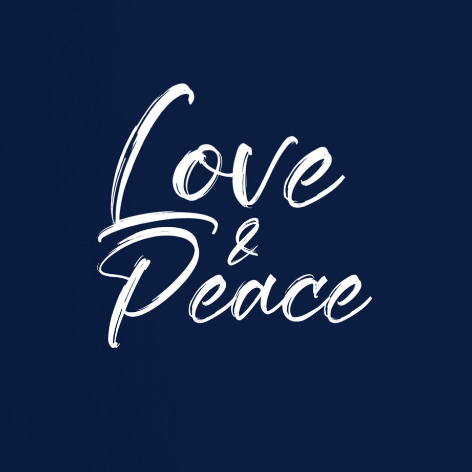 Navy Blue Half Sleeve Dove Love And Peace Printed Regular T-Shirt