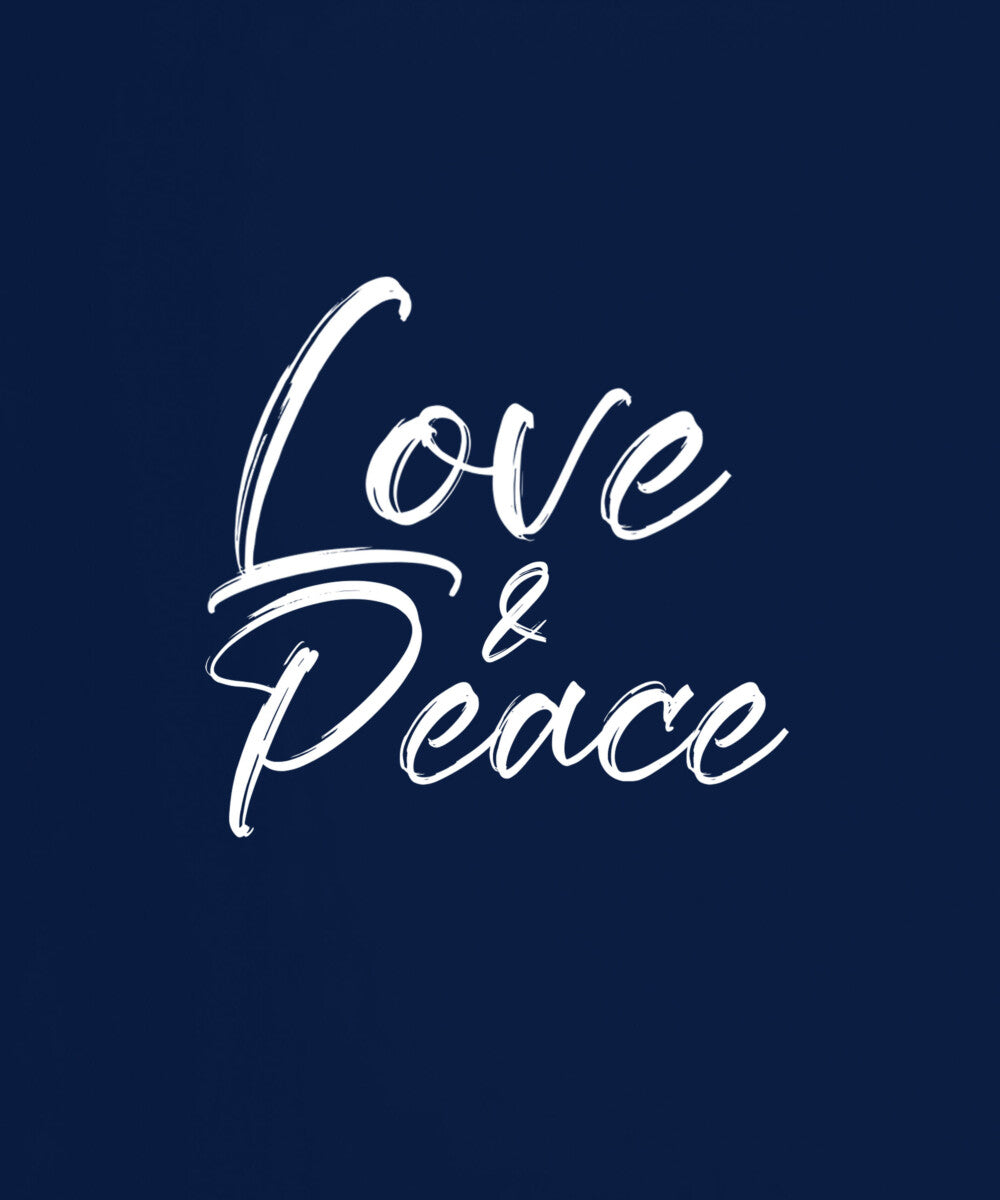 Navy Blue Half Sleeve Dove Love And Peace Printed Regular T-Shirt