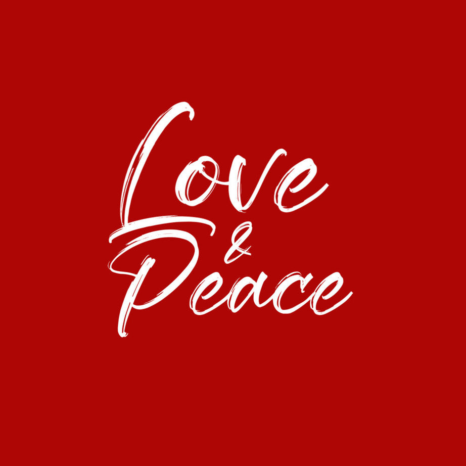 Red Half Sleeves Dove Love And Peace Printed Oversized T-Shirt