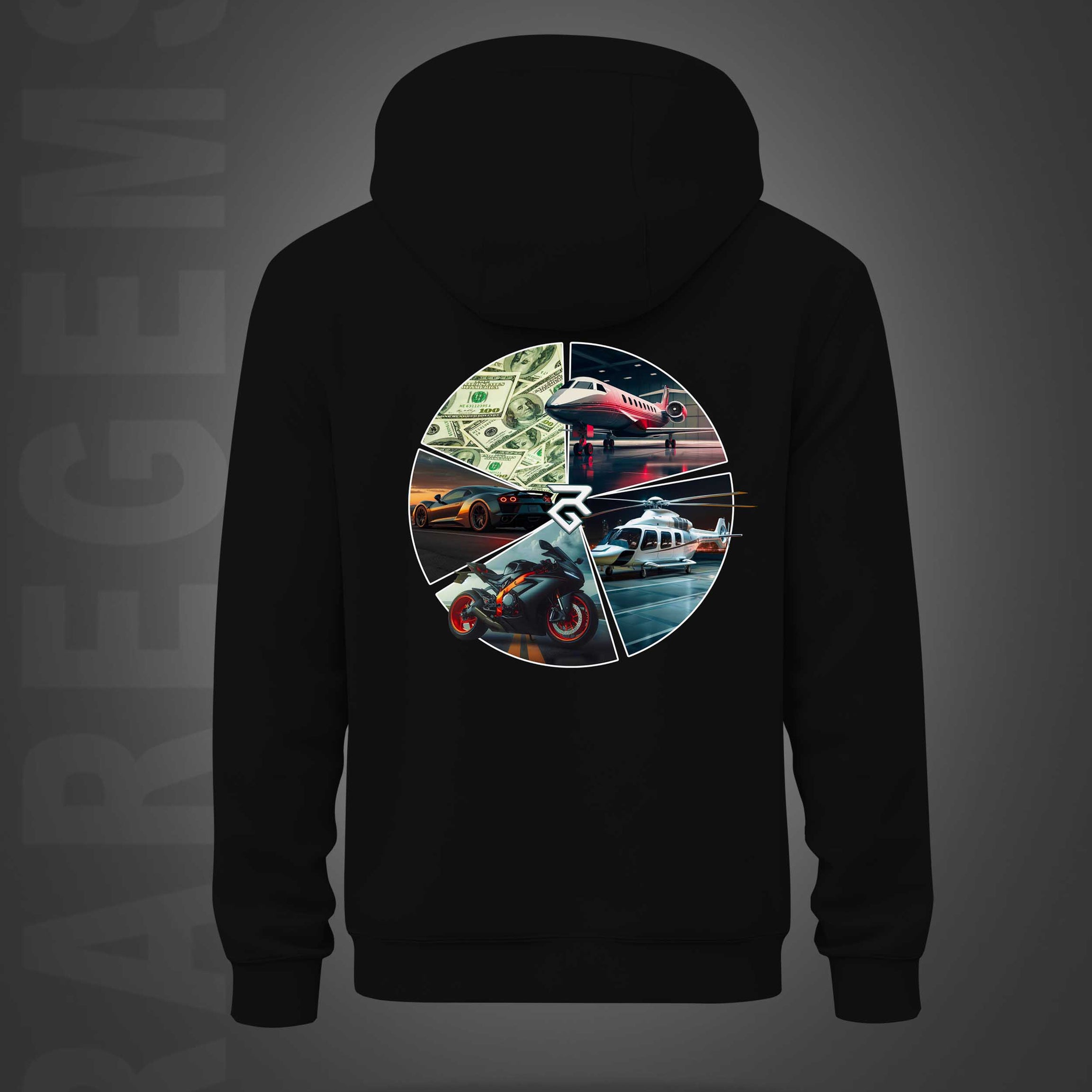 Black Millionaire Printed Regular Hoodie