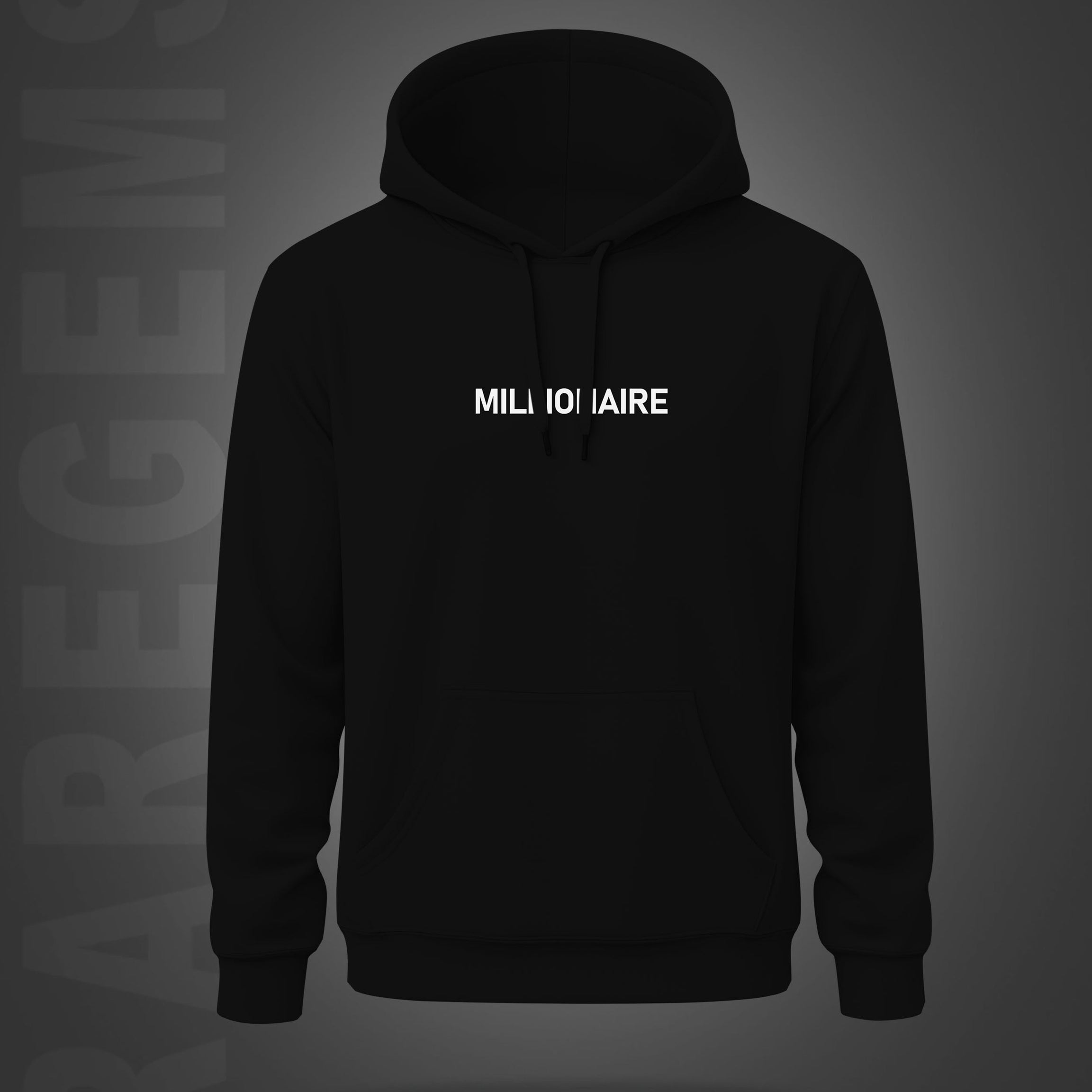 Black Millionaire Printed Regular Hoodie