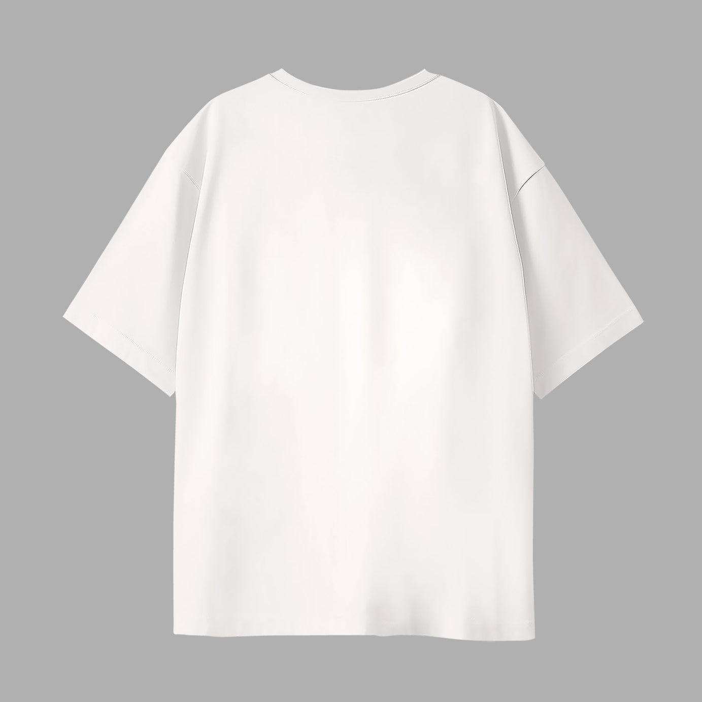 Off White Half Sleeves Mystery And Rose Printed Oversized T-Shirt