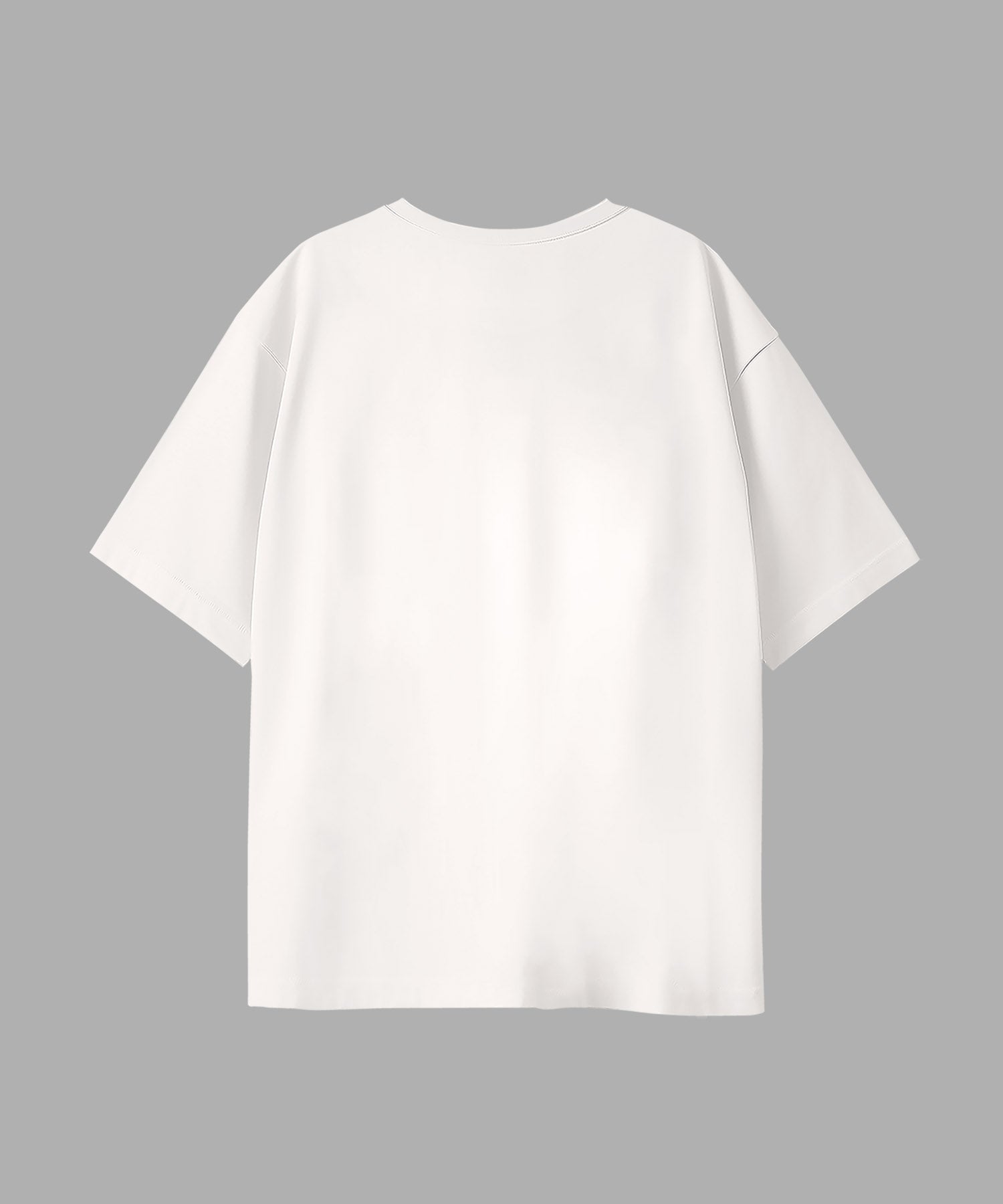 Off White Half Sleeves Mystery And Rose Printed Oversized T-Shirt