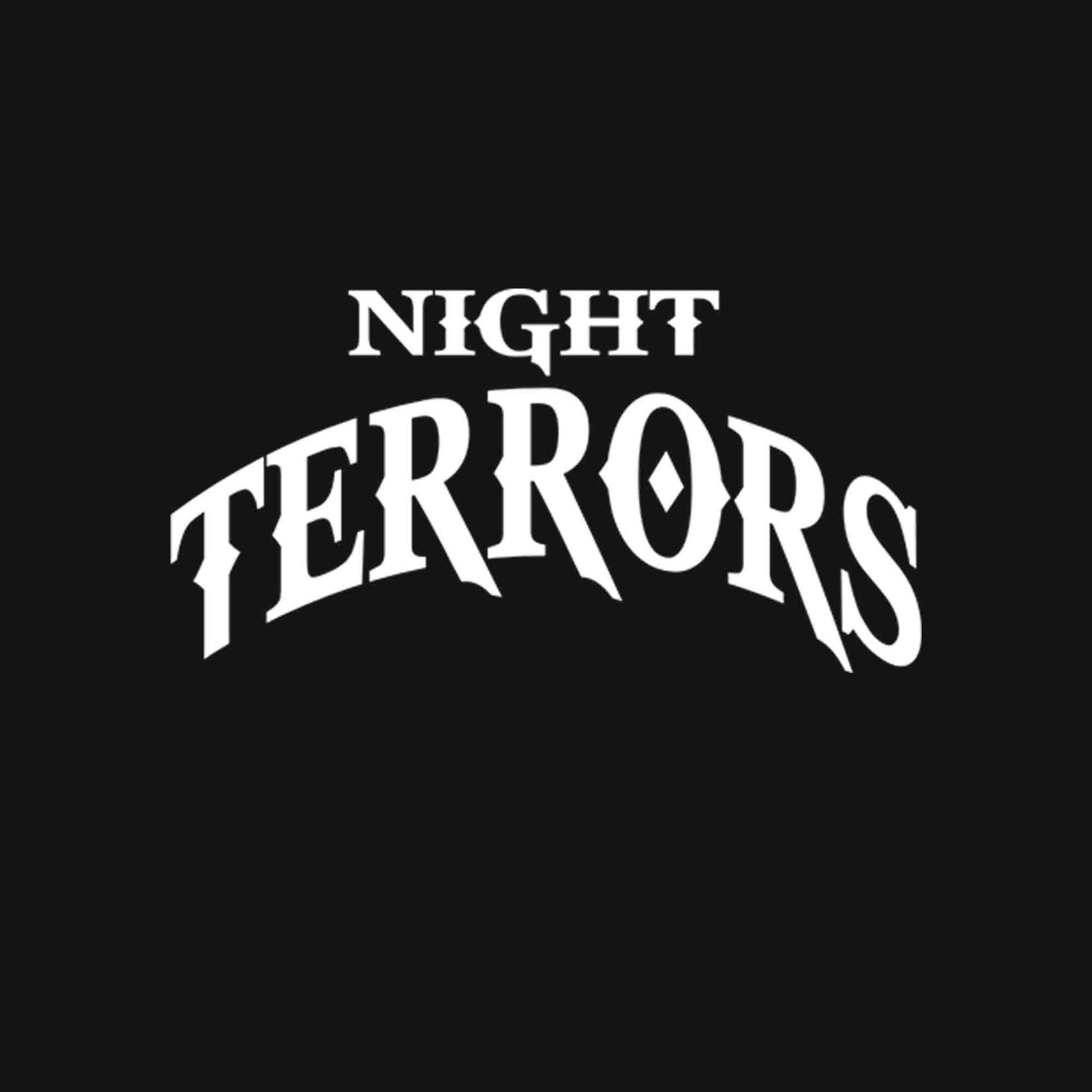Black Half Sleeves Round Neck Night Terrors Printed Regular T-Shirt