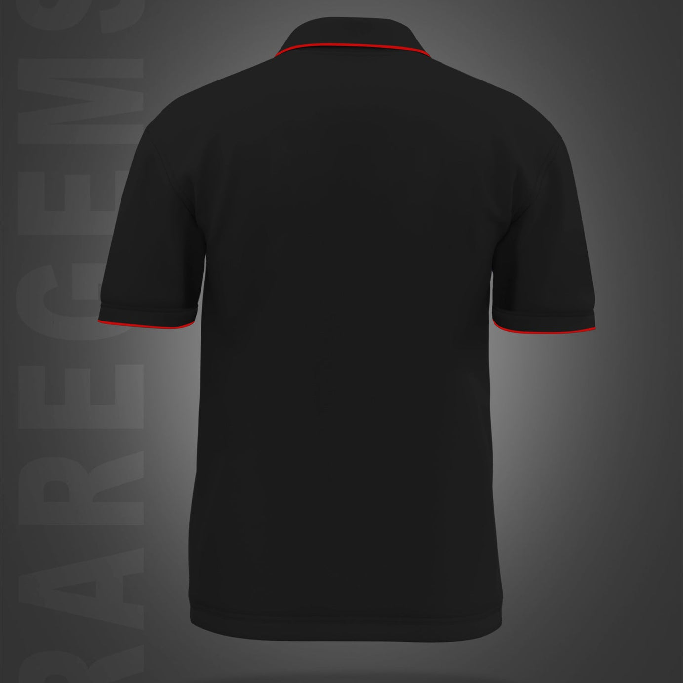 Black Cool Golfer Teddy Bear Printed Polo T-Shirt