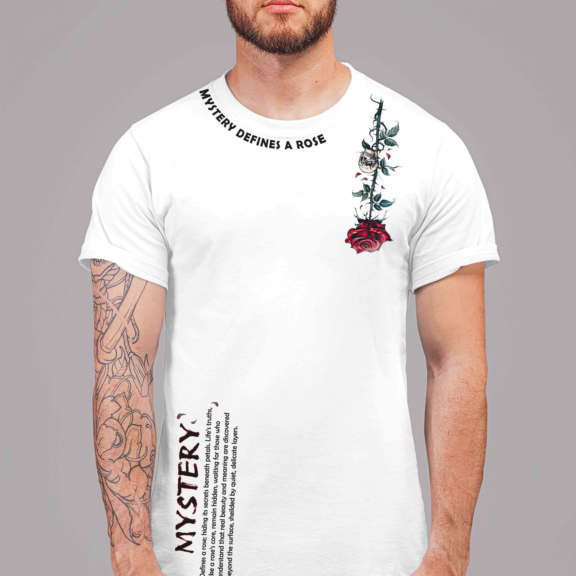 Half Sleeve Maglietta Tatuaggio Men's 3D Muscle Tattoo Print T