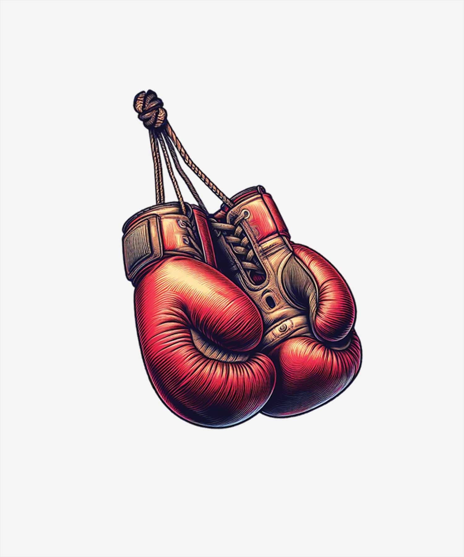 White Boxing Gloves Printed Shorts