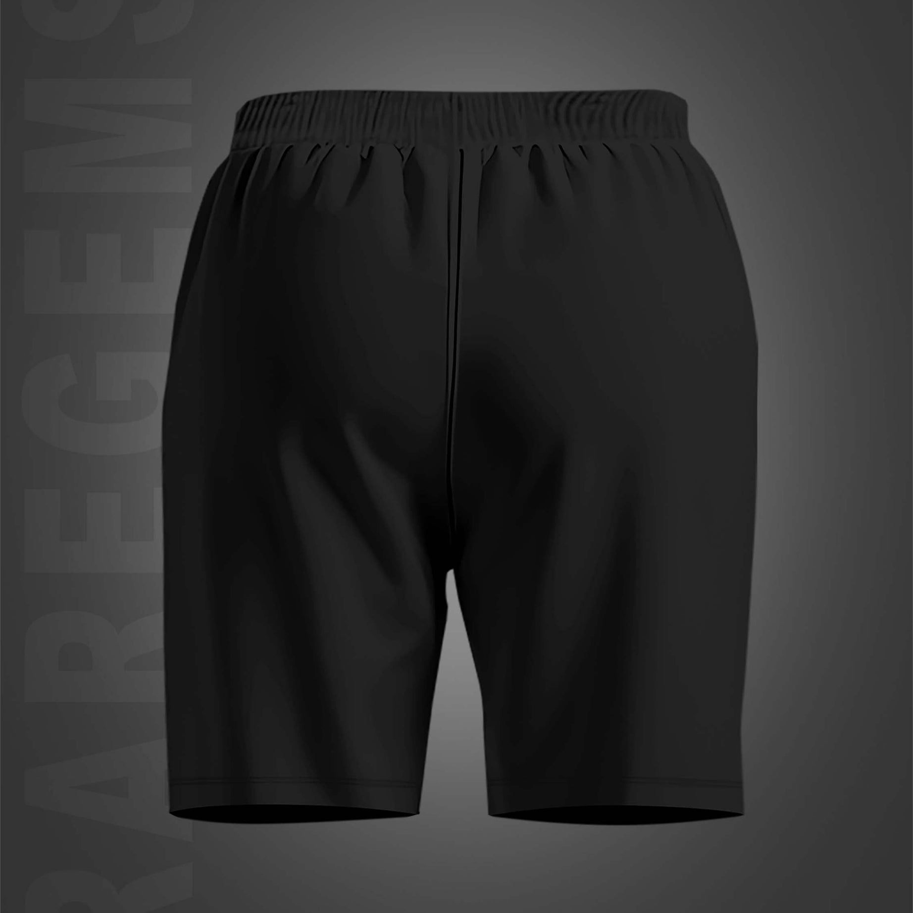 Black Golden Vinyl Tiger Printed Shorts