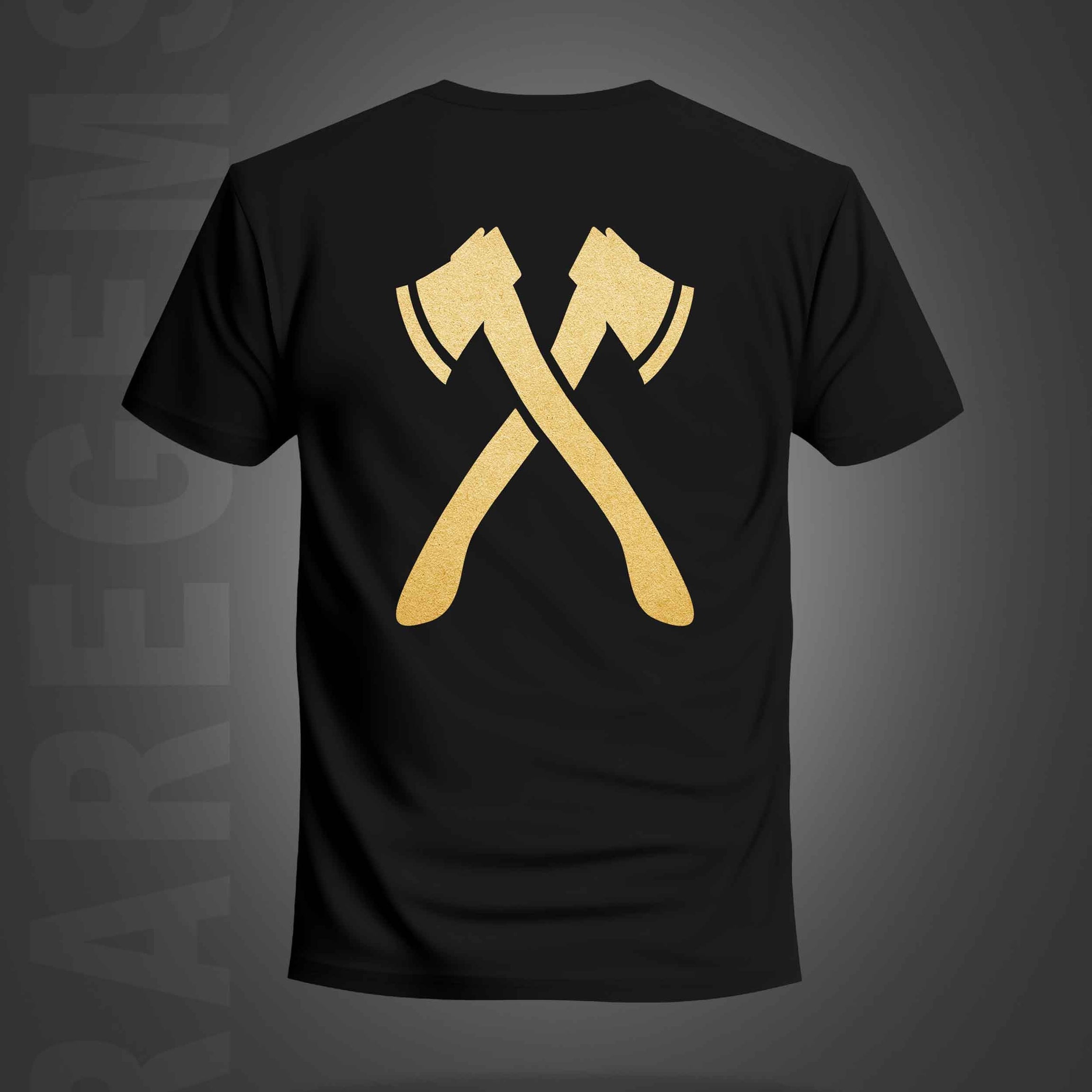 Black Round Neck Half Sleeve Golden Foil X-Men Printed Regular T-Shirt