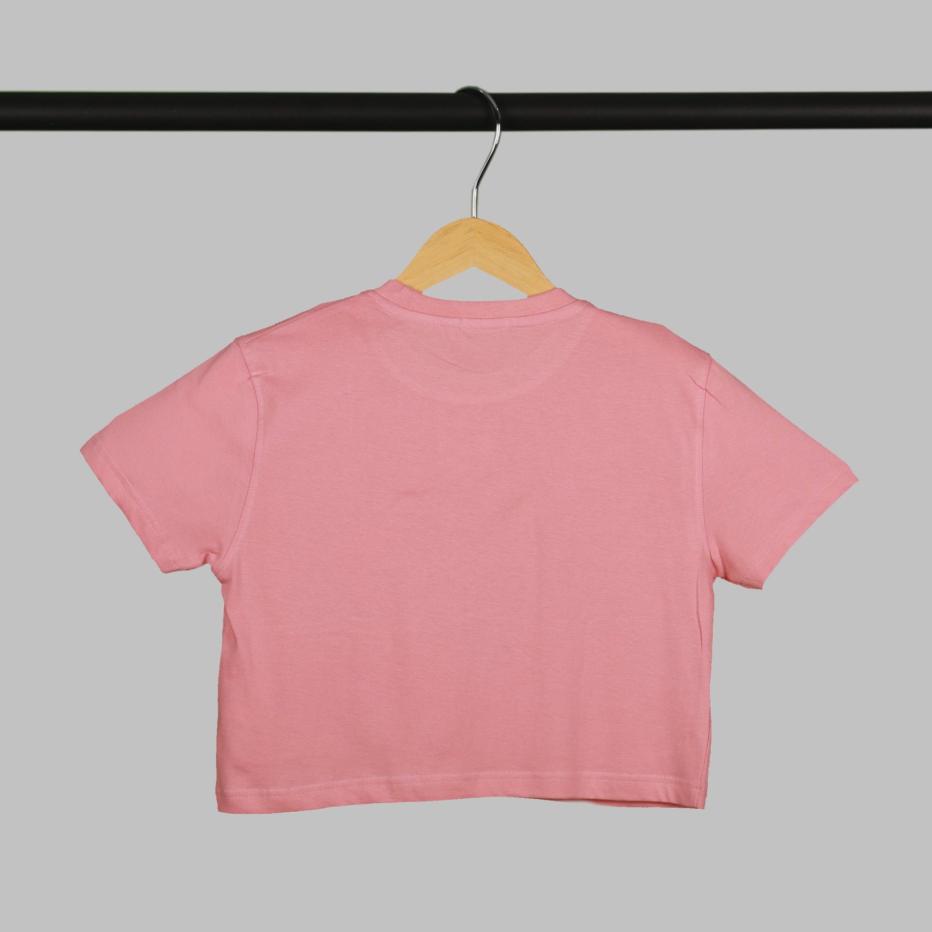 Peach Half Sleeve Floral Fantastic Printed Women's Regular Crop Top