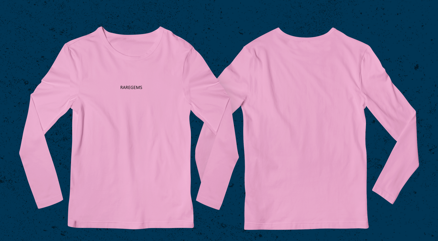 Pink Full Sleeves Basic T-Shirt