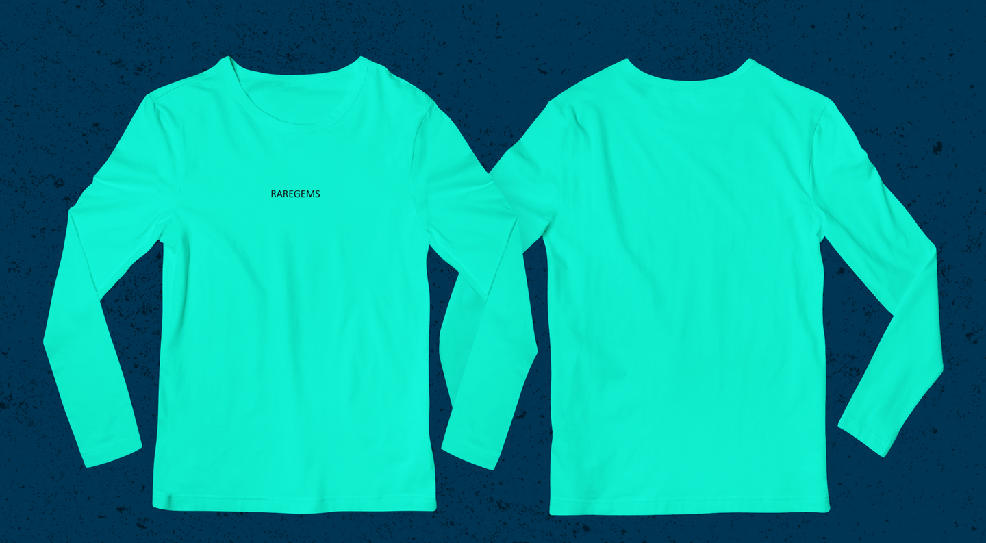 Mint Green Full Sleeves Basic T-Shirt