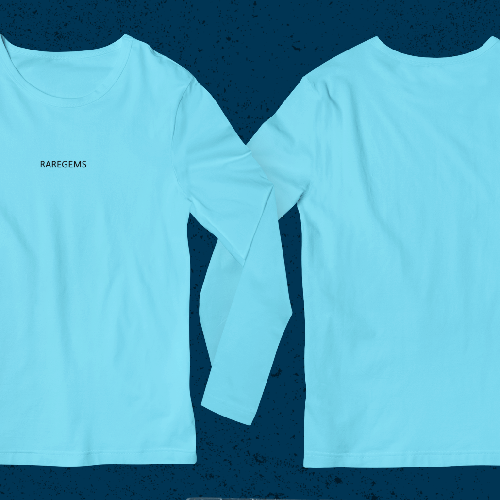 Cyan Full Sleeves Basic T-Shirt